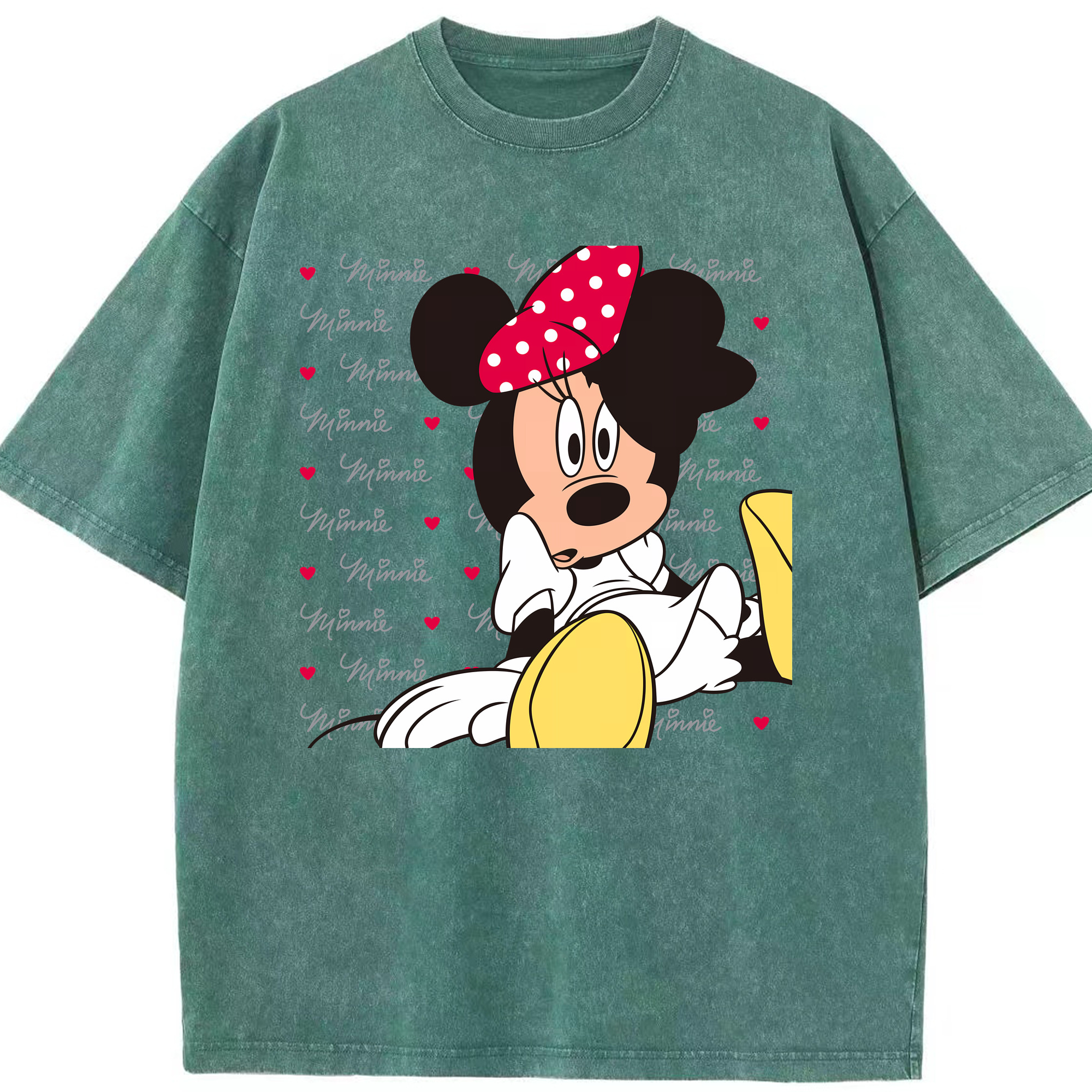 （画像用） ミッキーマウス Mickey Mouse 綿100% ヴィンテージ風 半袖Tシャツ（フロントプリント）